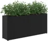 vidaXL Bac à plantes avec 2 pots 2 pots noir 90x20x40 cm Voir les images du produit 4
