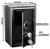 Spardose Tresor mit Schlüssel schwarz 12x18x10cm Metall Produktbild-Vorschau 2