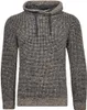 Ragman V-Ausschnitt Pullover Strick mit Kragen in braun