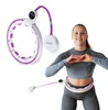 Hhm17 Hula Hop Bianco/Viola Con Magneti E Pesi + Contatore Anteprima dell’immagine prodotto 2