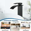 Wasserhahn Bad Schwarz, Waschtischarmatur für Badezimmer, Produktbild-Vorschau 7