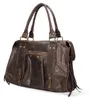 Damen Schultertasche aus bedrucktem Wildleder mit Produktbild-Vorschau 2