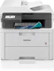 A white Brother DCP-L3560CDW printer is shown from the front. Produktbild-Vorschau