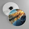 Wanduhr - Rund - Glasuhr - Kanal Boot Amsterdam Wasser - Produktbild-Vorschau 2