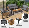Merax Gartenlounge Set 4-tlg. Terassenmöbel mit Produktbild-Vorschau 4