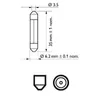 Soffittenlampe PHILIPS Lampen Autolampen 12V 3W 12848CP Produktbild-Vorschau 4