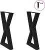 vidaXL Gambe del tavolo da pranzo 2 pezzi nero 50x(72-73,3) Anteprima dell’immagine prodotto 8