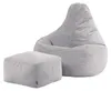 icon Bean Bag Dalton ze stołkiem, szary, sznurek, duży, Podgląd zdjęcia produktu 1