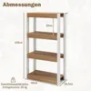 COSTWAY Stojací regál ze dřeva s kovovým rámem, knihovna se Náhled obrázku produktu 3