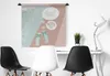 MuchoWow® Wandteppich Wandbehang Hausschuhe - Wein - Produktbild-Vorschau 3