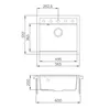 Helika® Granitspüle QUADRO 56 x 51 cm in Grafit inkl. Produktbild-Vorschau 6