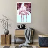 Poster - Poster ohne Rahmen - Flamingos Palmen Mond - 50x70 Produktbild-Vorschau 6