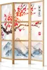 Orient Japonský paraván 135x172 cm 3-dílný bílý Náhled obrázku produktu 1