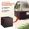 CASARIA® Coffre de rangement en polyrotin 318 L marron avec Voir les images du produit 5