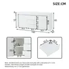 Credenza Merax lucida con LED, cassettiera con 3 cassetti e Anteprima dell’immagine prodotto 6