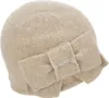 Seeberger Walkmütze aus Wolle mit schicker Schleifen Garnitur in beige