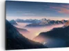 Bild auf Leinwand - Leinwandbild - Einteilig - Berge Wolken Produktbild-Vorschau 1