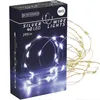 A product box for LED wire lights with the lights themselves shown coiled next to it. Produktbild-Vorschau