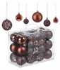 Relaxdays Weihnachtskugeln 50er Set, glitzernde, matte & Produktbild-Vorschau 8