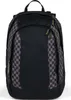 A black backpack with a checkered pattern on the sides. Anteprima dell’immagine prodotto
