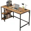 Rustikaler brauner Loft-Schreibtisch mit 2 Ablagen, 140 cm Produktbild-Vorschau 1