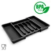 BigDean Besteckeinsatz aus Kunststoff in Schwarz – Produktbild-Vorschau 4