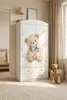 Armadio per bambini grande, bianco, con cassetti e asta Anteprima dell’immagine prodotto 2