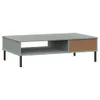 vidaXL Couchtisch OSLO mit Metallbeinen Grau Massivholz Produktbild-Vorschau 13