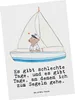 Mr. & Mrs. Panda Postkarte Bär Segeln - Weiß - Geschenk, Produktbild-Vorschau 1
