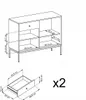 Komoda MONO MKSZ104 103 cm ROTWEIN kovové nožky příborník Náhled obrázku produktu 9