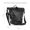 Fahrradtasche schwarz Packtasche 25 L Gepäckträgertasche Produktbild-Vorschau 4