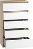 A chest of drawers with five drawers, some of which are open. Produktbild-Vorschau
