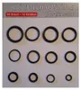 A collection of black O-rings of various sizes arranged in rows on a light gray and white background. Text labels indicate 'Dichtungsring Sortiment' and '50 Stück • 12 Größen'. Náhled obrázku produktu