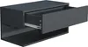A dark gray wall-mounted nightstand with one drawer pulled out. Produktbild-Vorschau