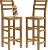 Two wooden bar stools are shown against a white background. Anteprima dell’immagine prodotto