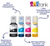 Four ink bottles and marketing text. Náhľad obrázku produktu