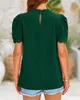 ASKSA Damen Chiffon Blusen Stehkragen Elegant Falten Produktbild-Vorschau 7