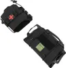 Two black tactical pouches, one with a red cross symbol, are displayed against a white background. Náhľad obrázku produktu