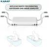 A product image showing a bath seat with handles, and two diagrams illustrating its use in a bathtub. Náhled obrázku produktu