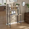 A modern ladder desk with shelves, set up in a home office environment. Náhled obrázku produktu