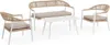 4er Set Sitzgruppe Jandia 138 x 69 x 75 cm Aluminium Produktbild-Vorschau 2
