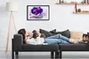Bild 60x40 MDF-Rahmen, Wandkunst lila Stiefmütterchen Produktbild-Vorschau 2