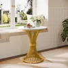Bijzettafel, 50 cm. Moderne salontafel met marmerlook en Productafbeelding-voorbeeld 8