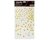 Párty ubrus foliový zlaté puntíky - bílý - 137x183 cm Náhled obrázku produktu 2