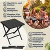 CASARIA® Polyrattan 2er Set Klapphocker 75kg Belastbarkeit Produktbild-Vorschau 9