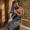 altego Badetuch groß 100x180 cm Schwarz - Badehandtuch Produktbild-Vorschau 4