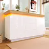 Sweiko Kommode, Hochglanz Sideboard mit 2 Türen und 3 Produktbild-Vorschau 15