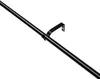 A close-up, angled view of a black curtain rod with a mounting bracket, against a white background. Produktbild-Vorschau