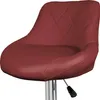 Aga 2er Set Barhocker Dunkelrot aus Kunstleder 360° drehbar Produktbild-Vorschau 5