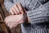 SERASAR | Pánský Náramek z Pravé Kůže [Braid] z Stainless Náhled obrázku produktu 5